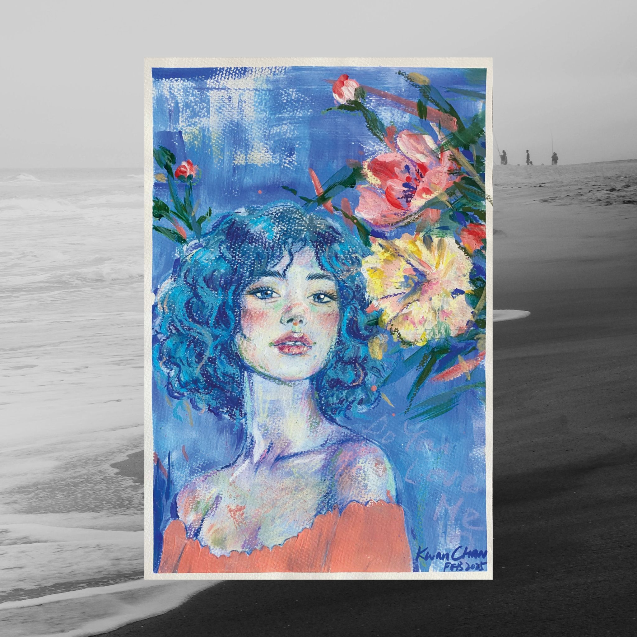 Soothing Aura Portrait 001 Art Print - Image 4